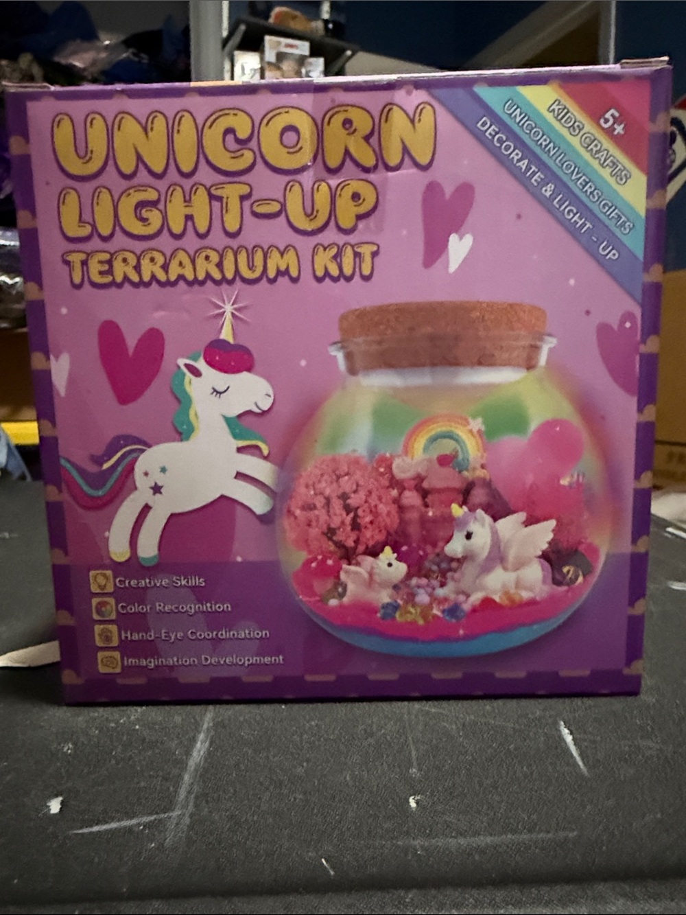 Unicorn Light-Up Terrarium Kit - Pink